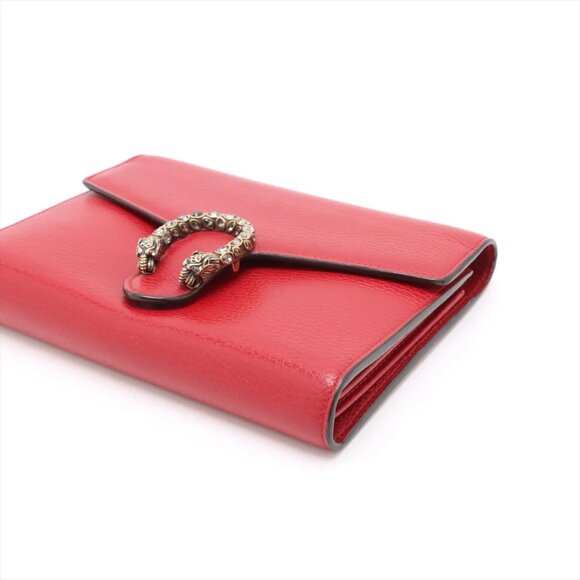Gucci Dionysus Leather Chain Wallet Red 401231 - Picture 3 of 16